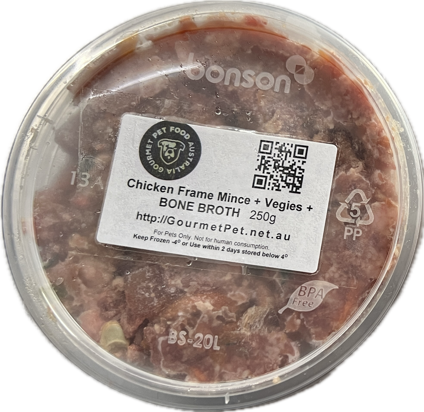 Chicken Mince + Seasonal Veggies + BONE BROTH